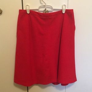 Red Swing Skirt from Loft